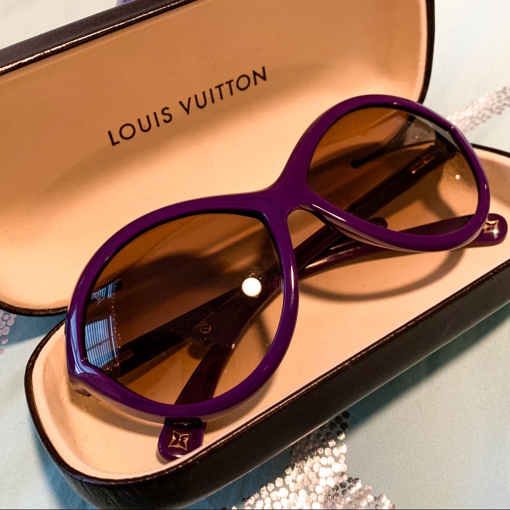 Louis Vuitton Purple & Gold Sunglasses